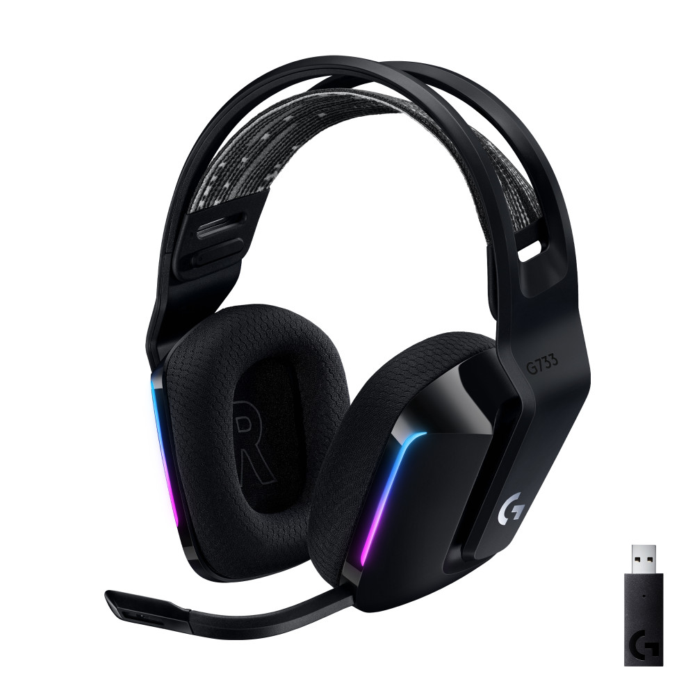 Produktbild för Logitech G G733 Headset Trådlös Huvudband Spela Svart