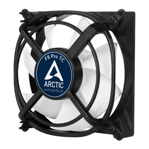 Arctic Cooling ARCTIC F8 Pro TC Datorväska Fan 8 cm Svart, Vit 1 styck