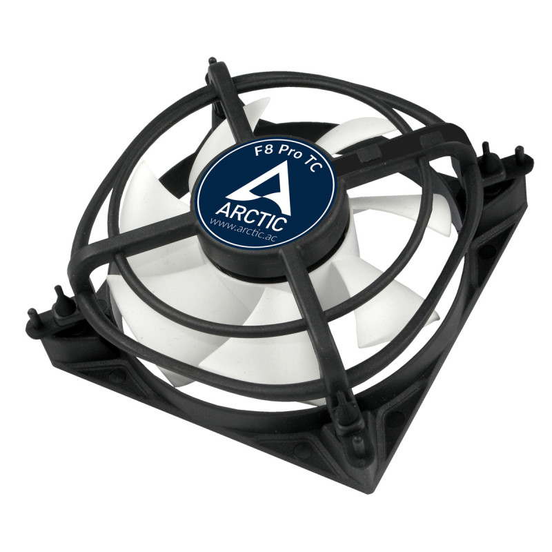Produktbild för ARCTIC F8 Pro TC Datorväska Fan 8 cm Svart, Vit 1 styck