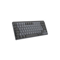 Produktbild för Logitech MX Mini Mechanical tangentbord Trådlös RF + Bluetooth QWERTY Dansk, Finsk, Norsk, Svensk grafit, Grå