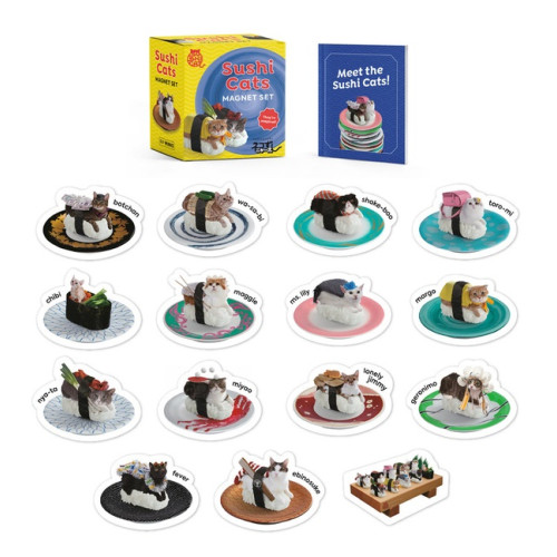 Nakimushi Peanuts, Sam Stall Tange Peanuts Sushi Cats Magnet Set (häftad, eng)