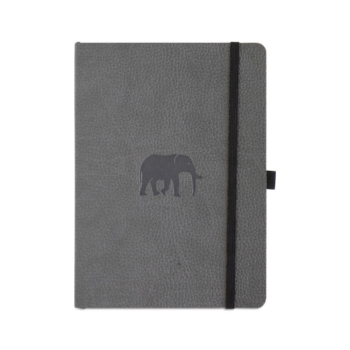 Dingbats* Notebooks Dingbats* Wildlife Soft Cover A5 Lined - Grey Elephant Notebook