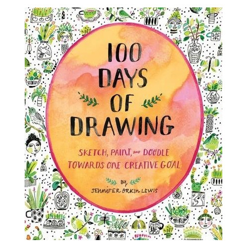 Jennifer Lewis 100 Days of Drawing (Guided Sketchbook): Sketch, Paint, and Doodle Towards (häftad, eng)