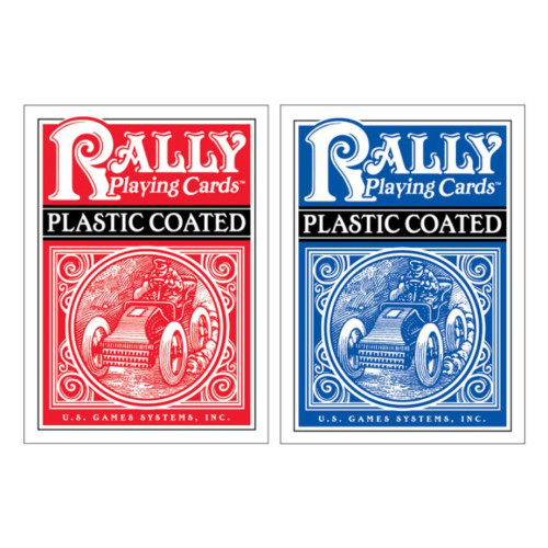 US Games Systems Plastic-Coated Rally Playing Cards BLUE