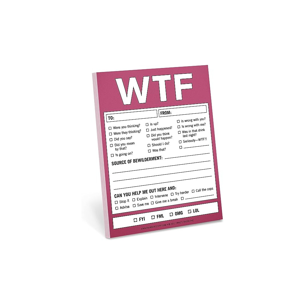 Produktbild för Knock Knock Wtf Nifty Note