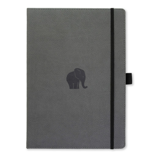 Dingbats* Notebooks Dingbats* Wildlife A4+ Graph - Grey Elephant Notebook