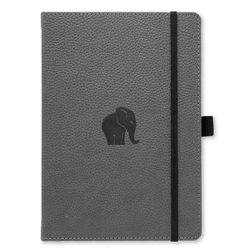 Notebooks Dingbats* Dingbats* Wildlife A5+ Plain - Grey Elephant Notebook