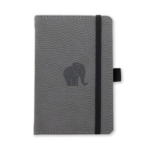 Dingbats* Notebooks Dingbats* Wildlife A6 Pocket Plain - Grey Elephant Notebook