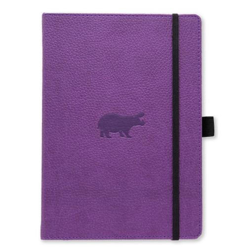 Notebooks Dingbats* Dingbats* Wildlife A5+ Plain - Purple Hippo Notebook