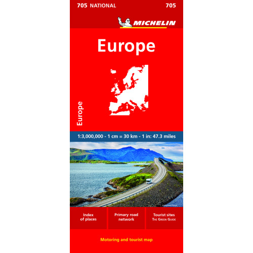 Michelin Travel Publications Europa Michelin 1:3milj, national map 705