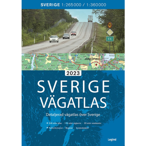 Legind A/S Sverige vägatlas 2023 (bok, flexband)
