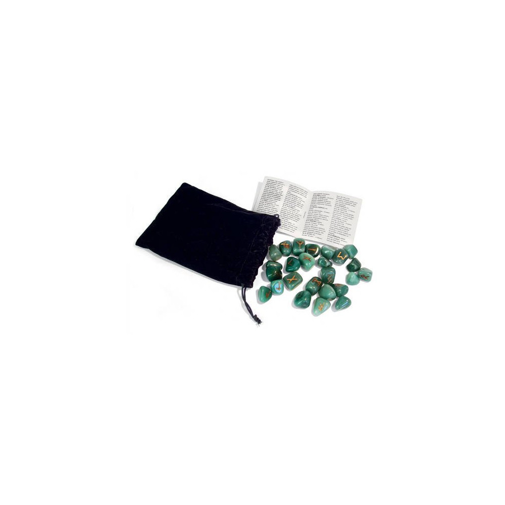 Produktbild för Green Aventurine Runes