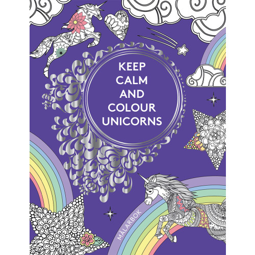 Tukan Förlag Keep calm and colour unicorns : målarbok (häftad)