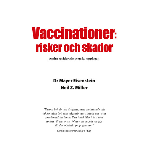 Mayer Eisenstein Vaccinationer : risker och skador (häftad)