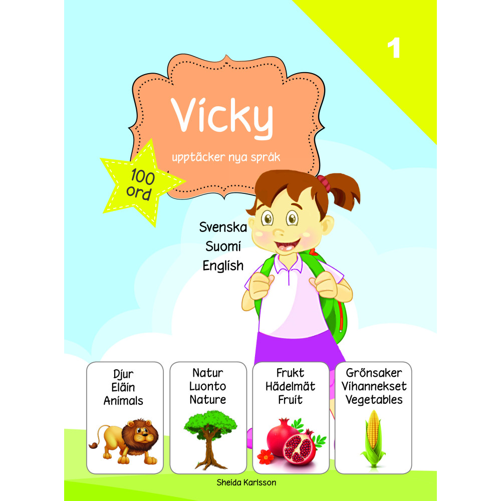 Produktbild för Vicky upptäcker nya språk 1. Finska (inbunden, fin)