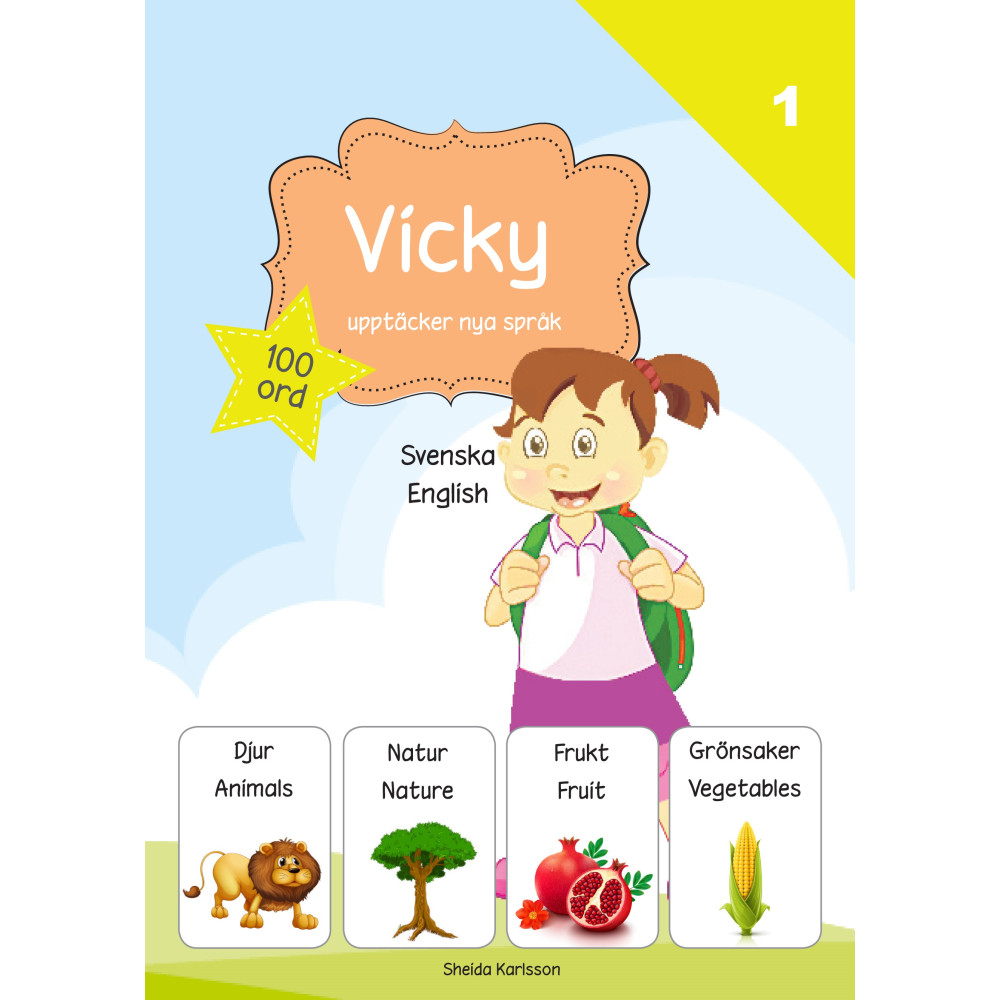 Produktbild för Vicky upptäcker nya språk 1. Engelska (inbunden)