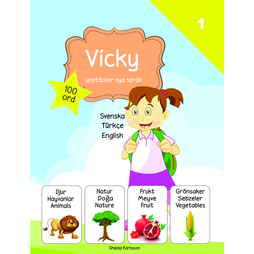 Produktbild för Vicky upptäcker nya språk 1. Turkiska (inbunden, tur)