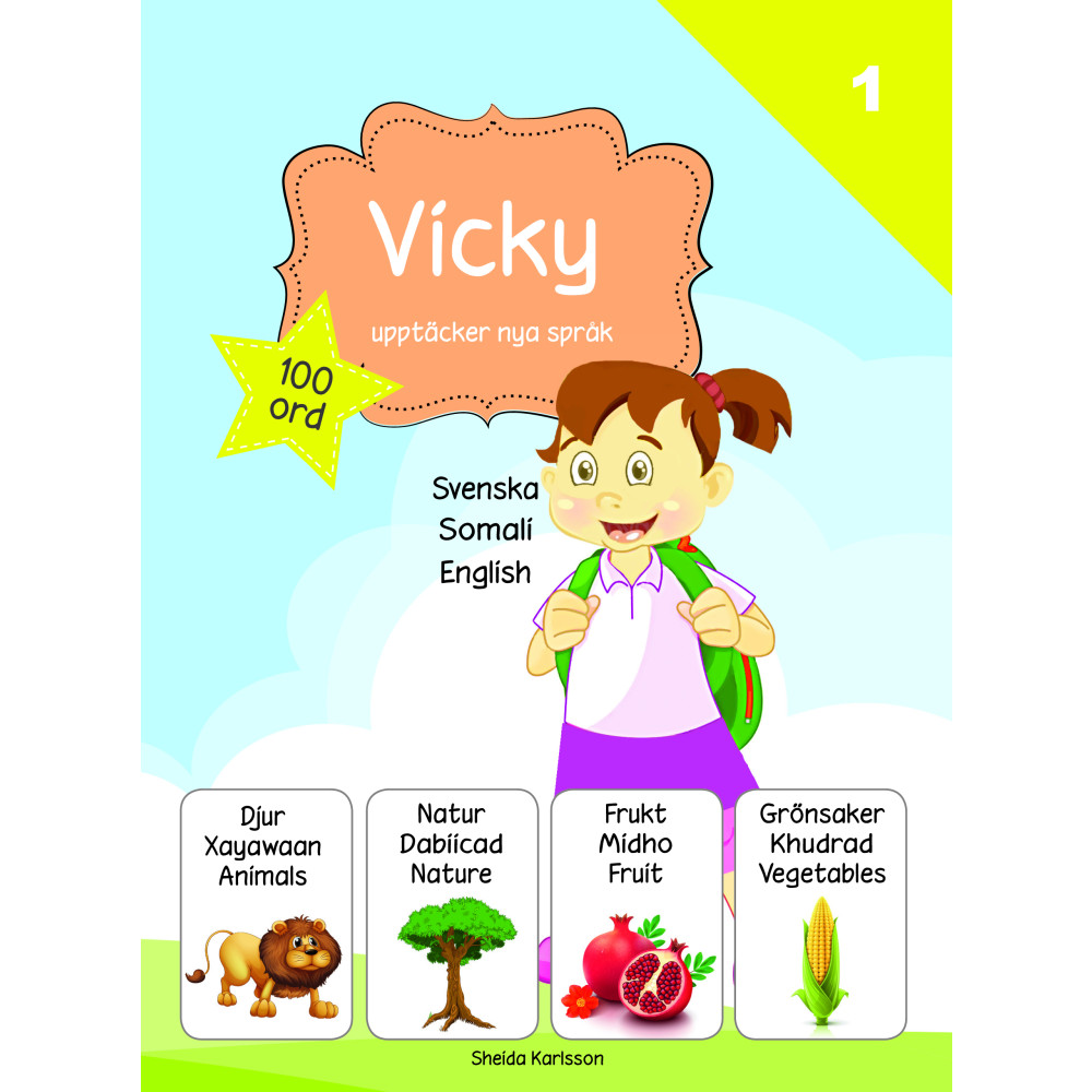 Produktbild för Vicky upptäcker nya språk 1. Somaliska (inbunden, som)