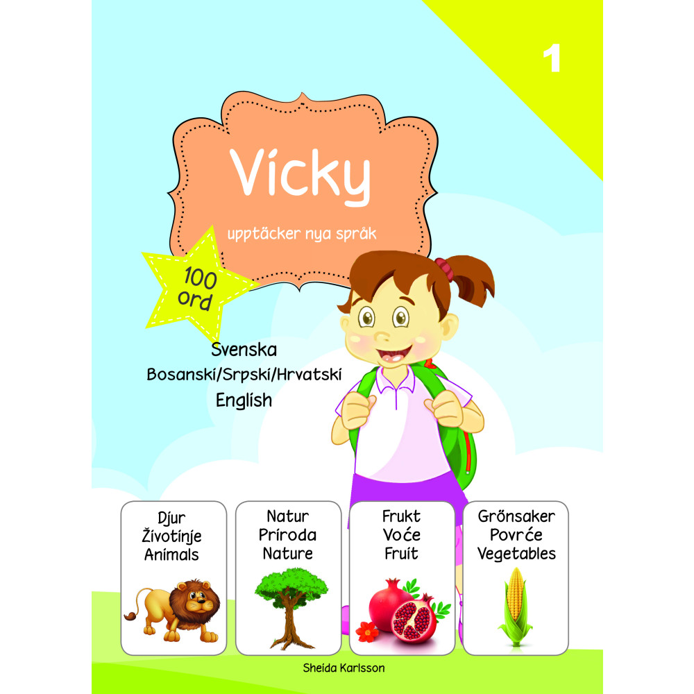 Produktbild för Vicky upptäcker nya språk 1. Bosniska / serbiska / kroatiska (inbunden, bos)