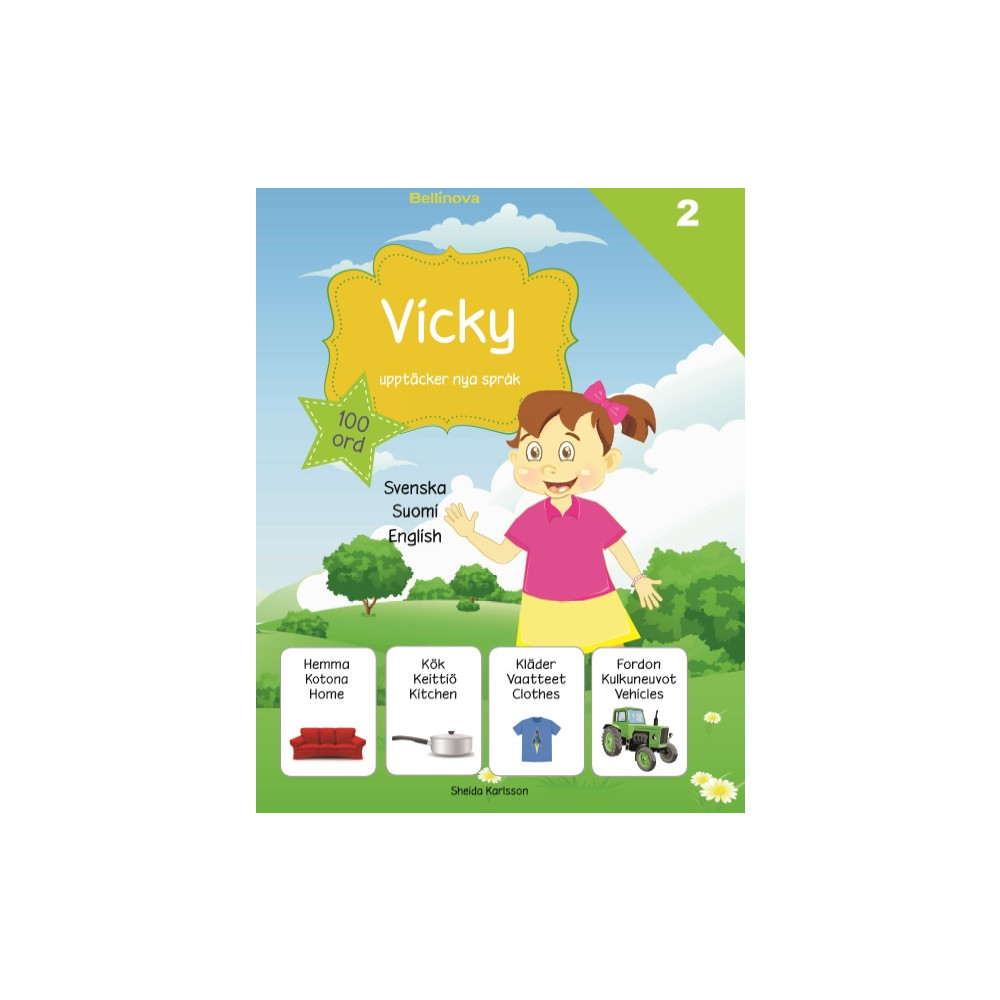 Produktbild för Vicky upptäcker nya språk 2. Finska (inbunden, fin)