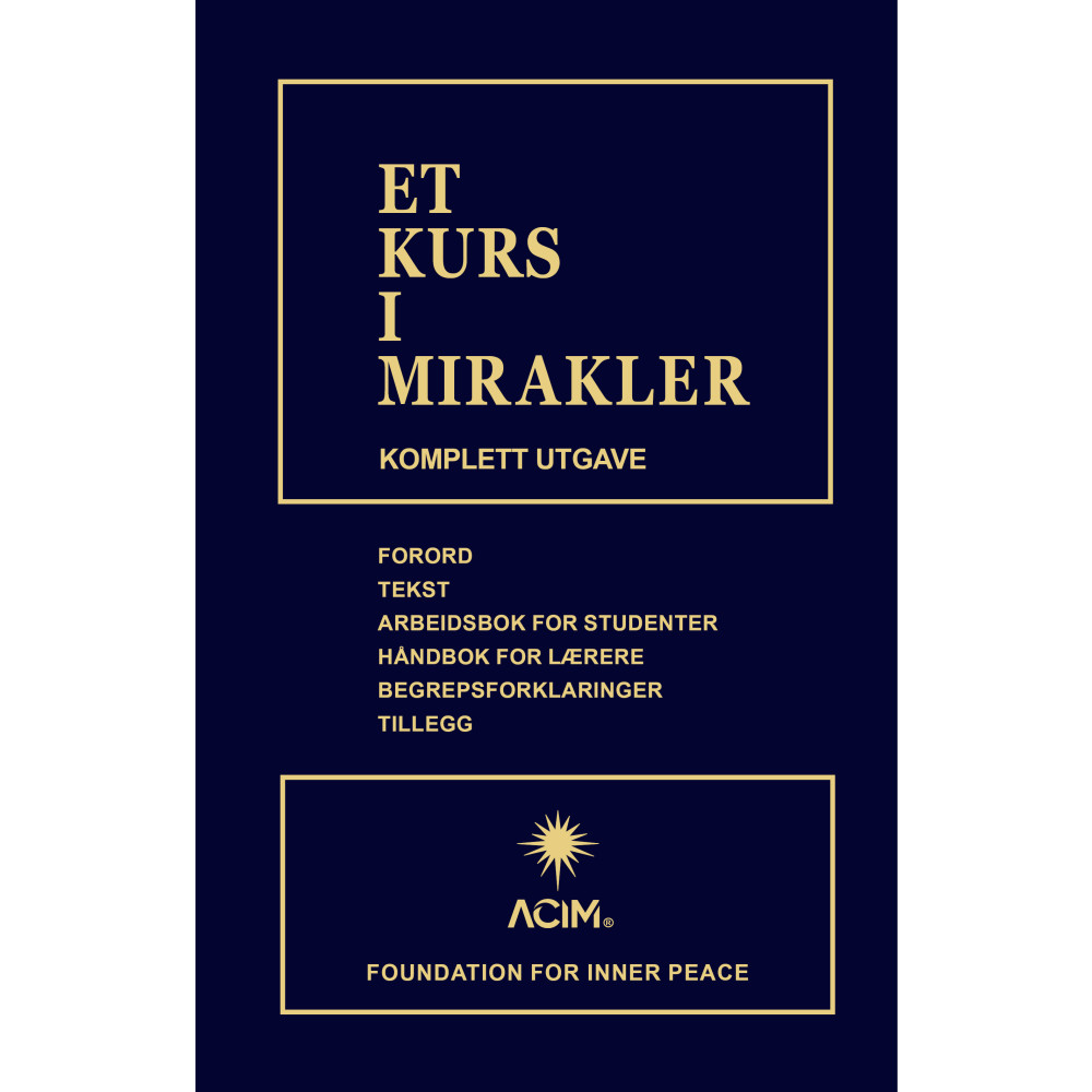Produktbild för Et kurs i mirakler (inbunden, nor)