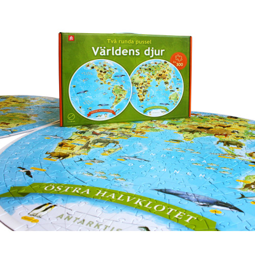 Jana Seta Map Publishers Halvklot pussel Världens Djur