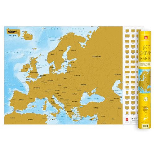Jana Seta Map Publishers Europa - Skrapkarta