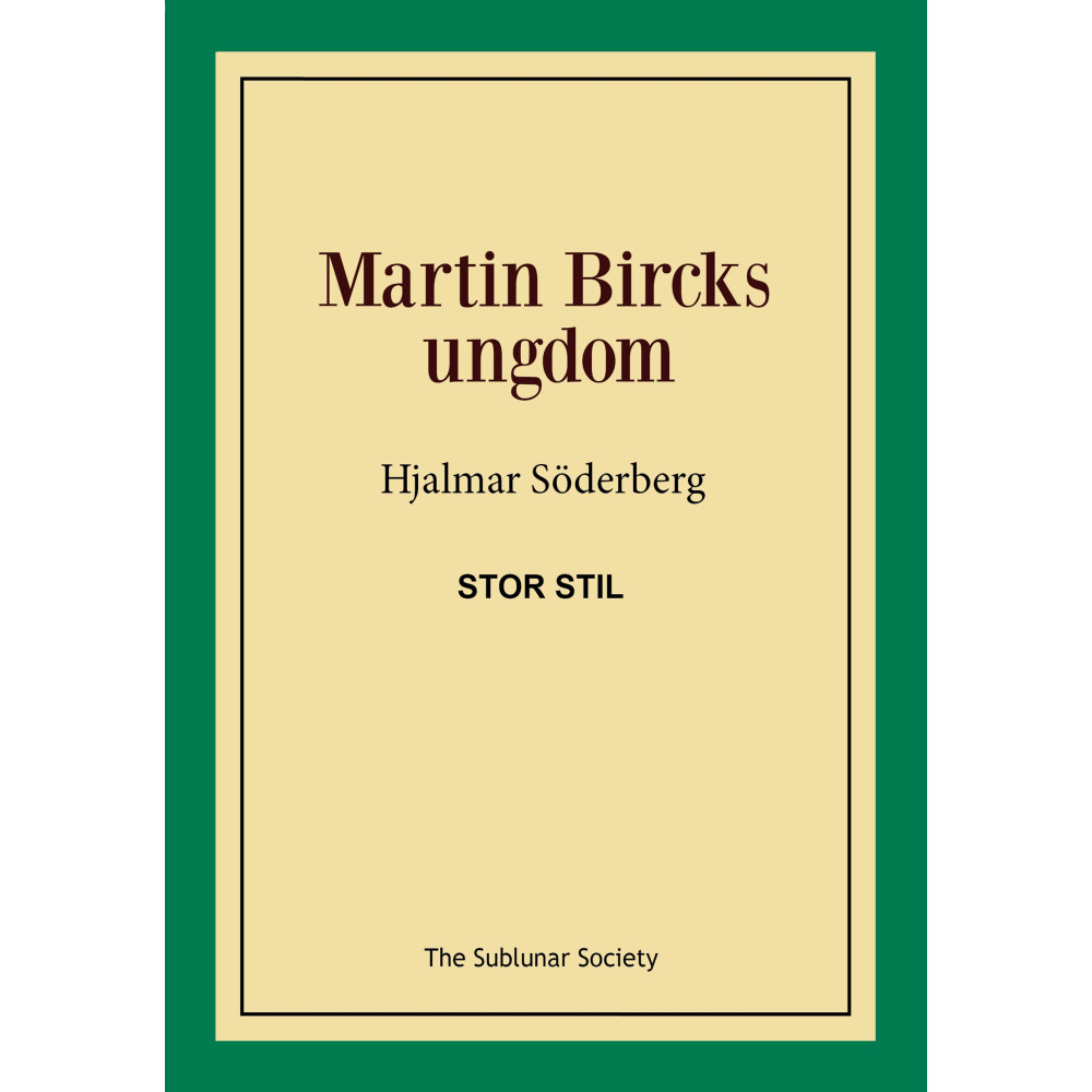 Produktbild för Martin Bircks ungdom (stor stil) (häftad)
