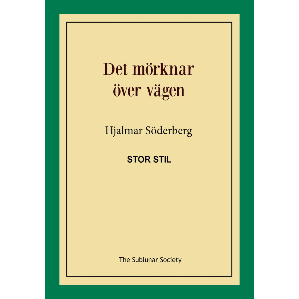 Produktbild för Det mörknar över vägen (stor stil) (häftad)