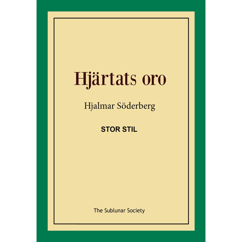 Produktbild för Hjärtats oro (stor stil) (häftad)