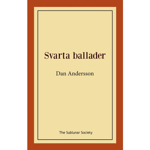 Dan Andersson Svarta ballader (häftad)