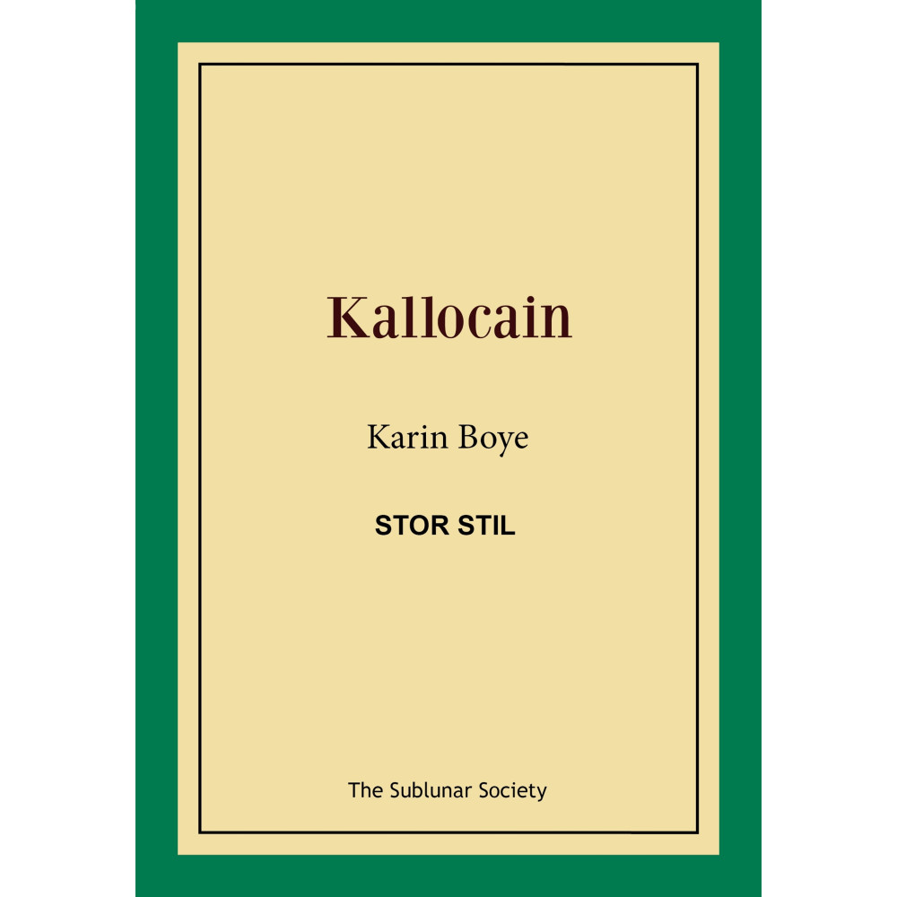 Produktbild för Kallocain (stor stil) (häftad)