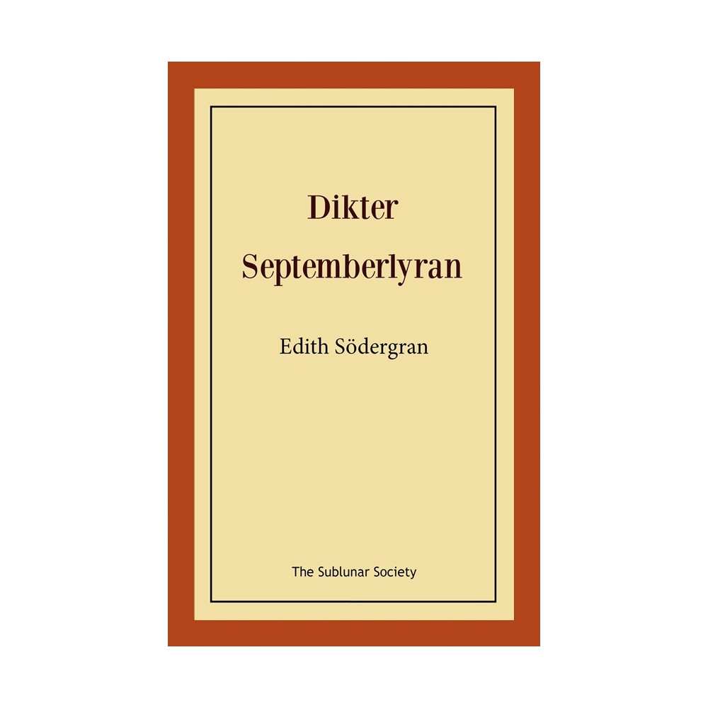 Produktbild för Dikter: septemberlyran (häftad)