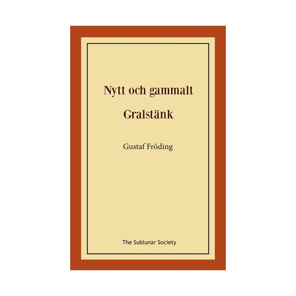 Produktbild för Nytt och gammalt ; Gralstänk (häftad)