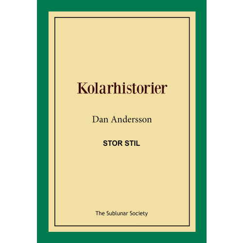 Dan Andersson Kolarhistorier (stor stil) (häftad)