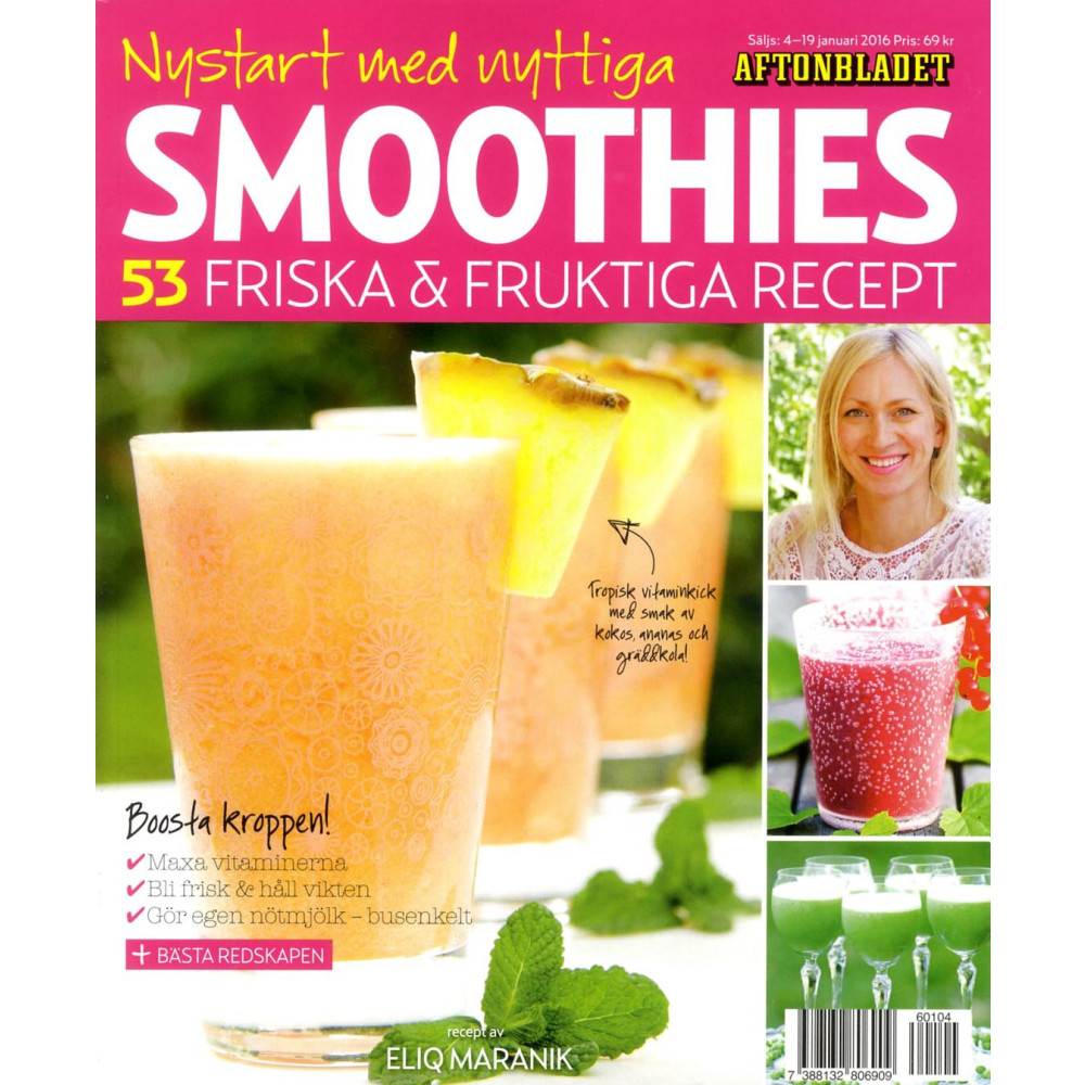 Produktbild för Smoothies - 53 friska & fruktiga recept (häftad)