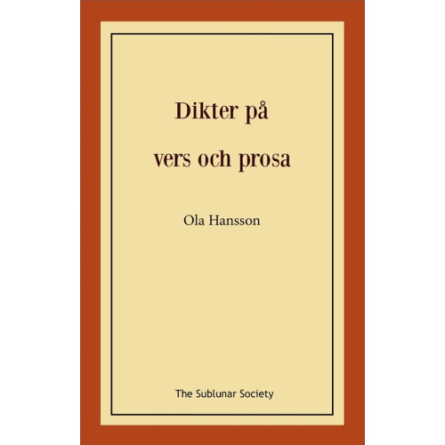 Ola Hansson Dikter på vers och prosa (häftad)