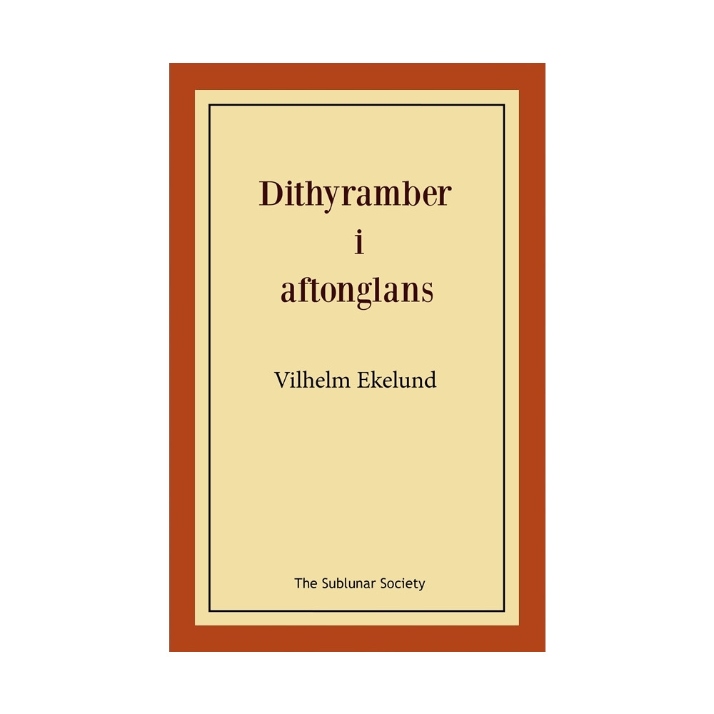 Produktbild för Dithyramber i aftonglans (häftad)
