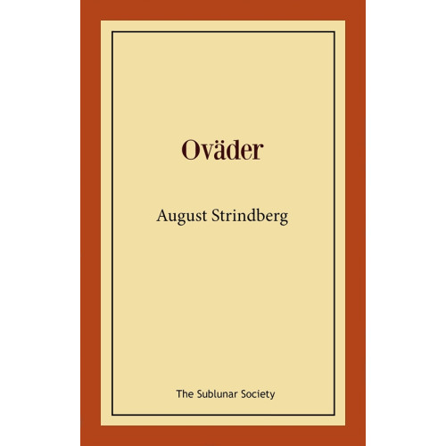August Strindberg Oväder (häftad)