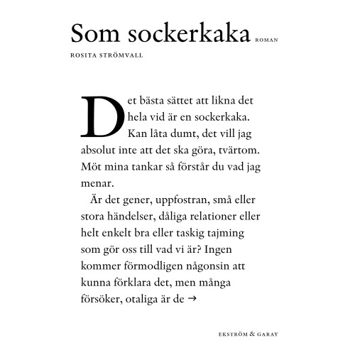 Rosita Strömvall Som sockerkaka (bok, danskt band)