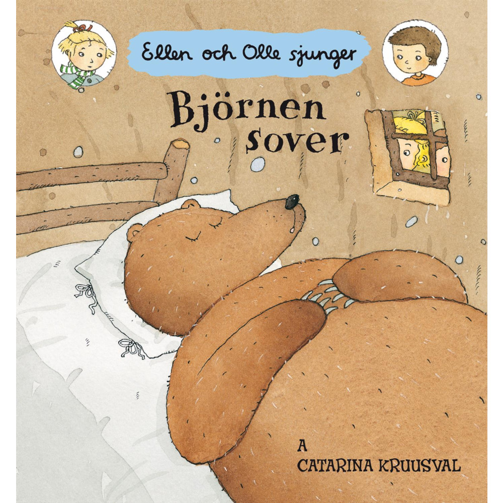 Produktbild för Björnen sover : Ellen och Olle sjunger (bok, board book)