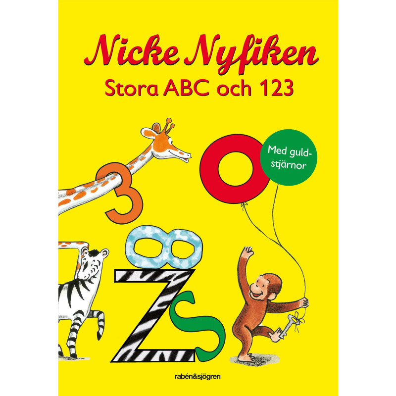 Produktbild för Nicke Nyfiken Stora ABC och 123