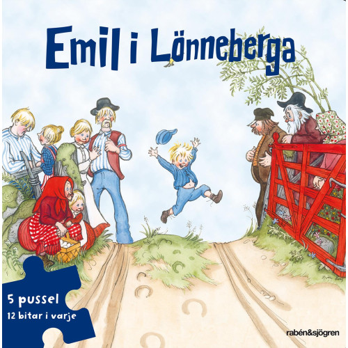 Astrid Lindgren Emil i Lönneberga Pusselbok : 5 pussel med 12 bitar i varje