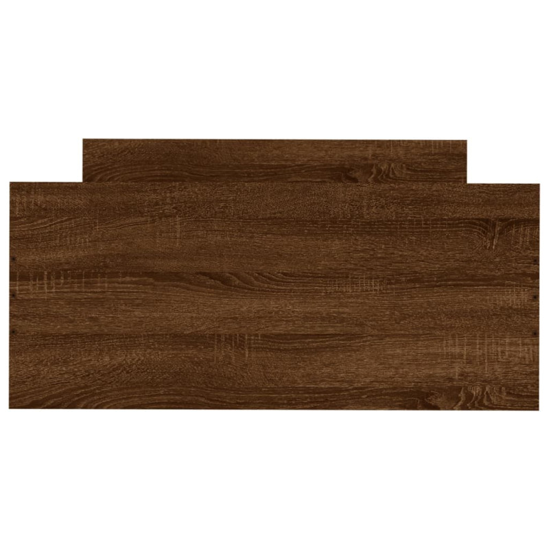 Produktbild för Sängram brun ek 90x190 cm konstruerad trä