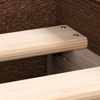 Miniatyr av produktbild för Sängram brun ek 90x190 cm konstruerad trä