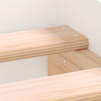 Produktbild för Sängram vit 75x190 cm liten enkelsäng konstruerat trä