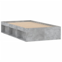 Produktbild för Sängram betonggrå 90x190 cm