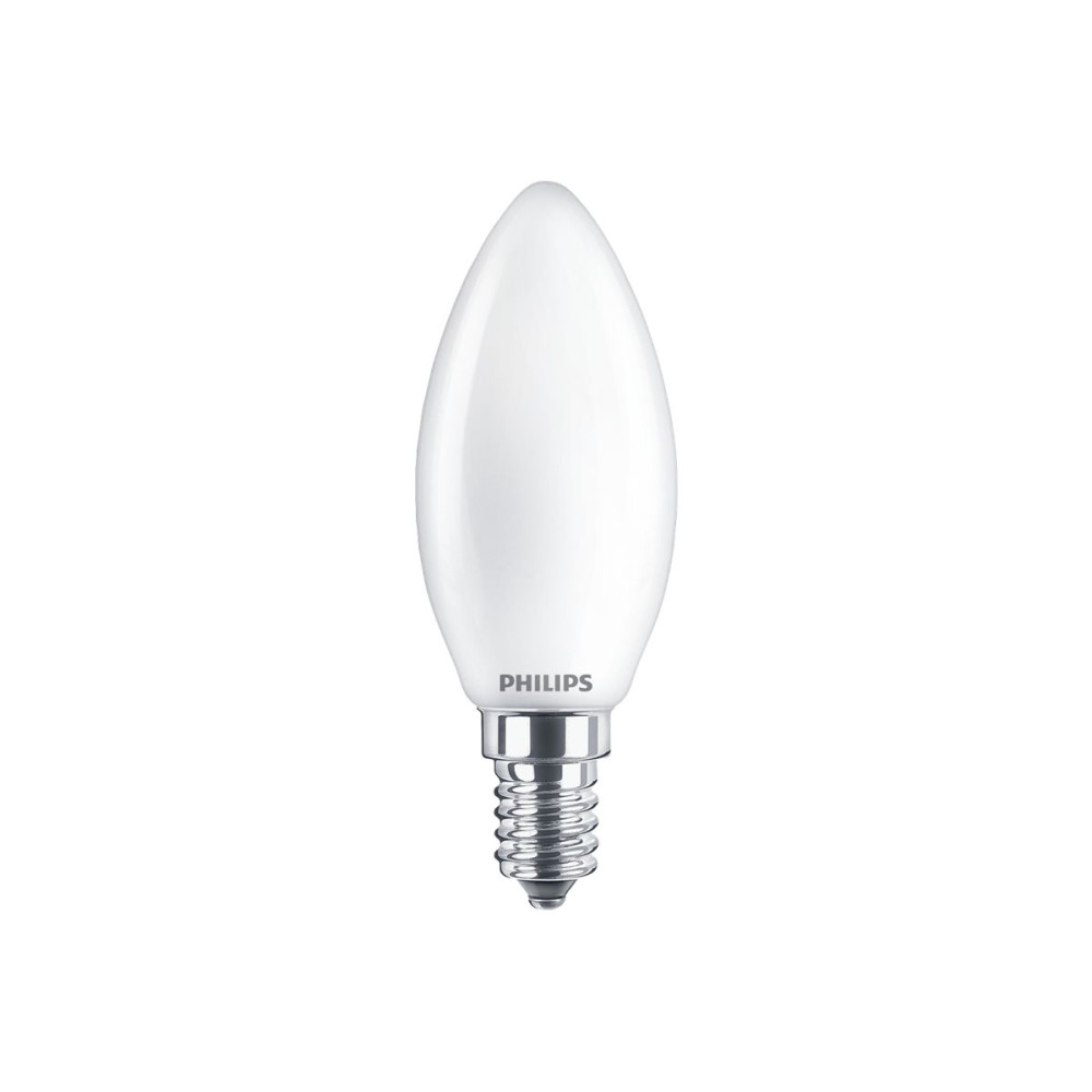 Produktbild för Philips - LED-glödlampa - form: B35 - glaserad finish - E14 - 3.4 W - varmt vitt ljus - 2200-2700 K
