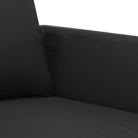 Produktbild för 2-sitssoffa svart 140 cm konstläder