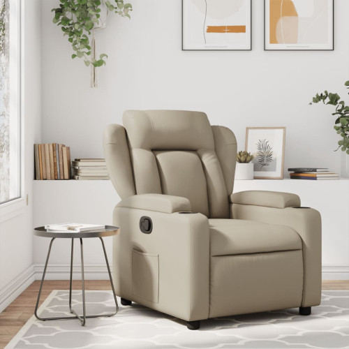 vidaXL Reclinerfåtölj cappuccino konstläder